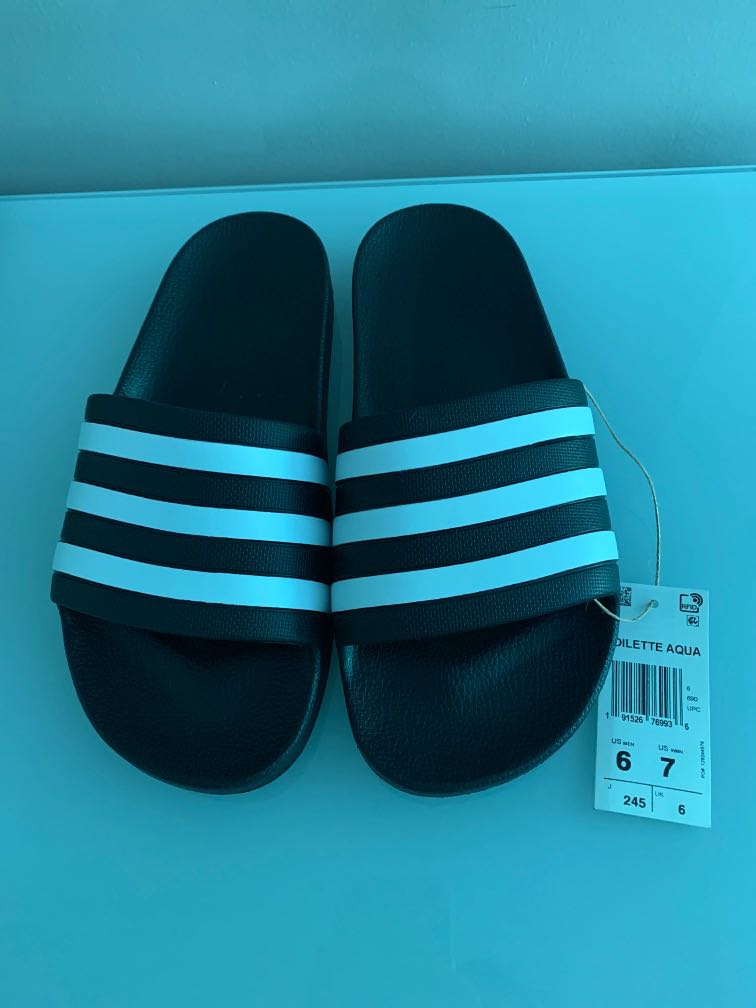 Adidas Slides Men Size 6, Men's Fashion, Footwear, Slippers u0026 Slides on  Carousell