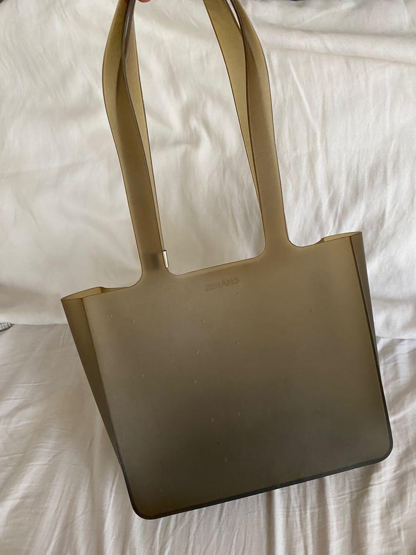 Chanel Chanel Gray Jelly Rubber Shoulder Tote Bag