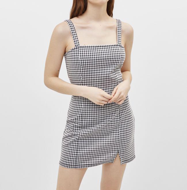 Bershka 2025 gingham dress