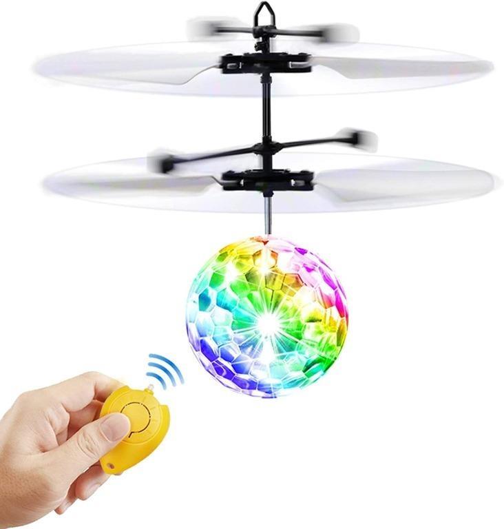 Flying Ball Toys RC Toy for Kid Boy Girl Christmas Birthday Gift Rechargeable Light Up Ball Drone Infrared Induction Helicopter Built-in Shining LED Lighting,Remote Controller for Indoor Outdoor Game 