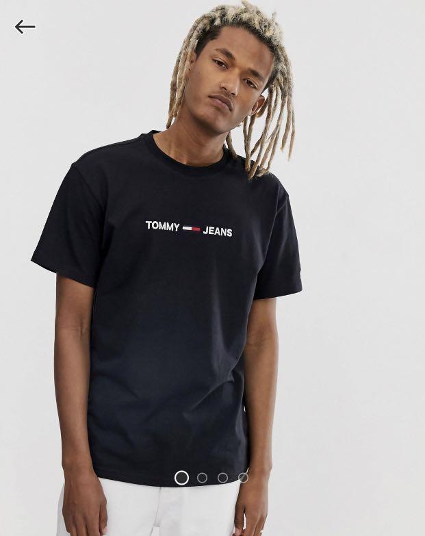 Black Tommy Jeans Small Logo T Shirt 