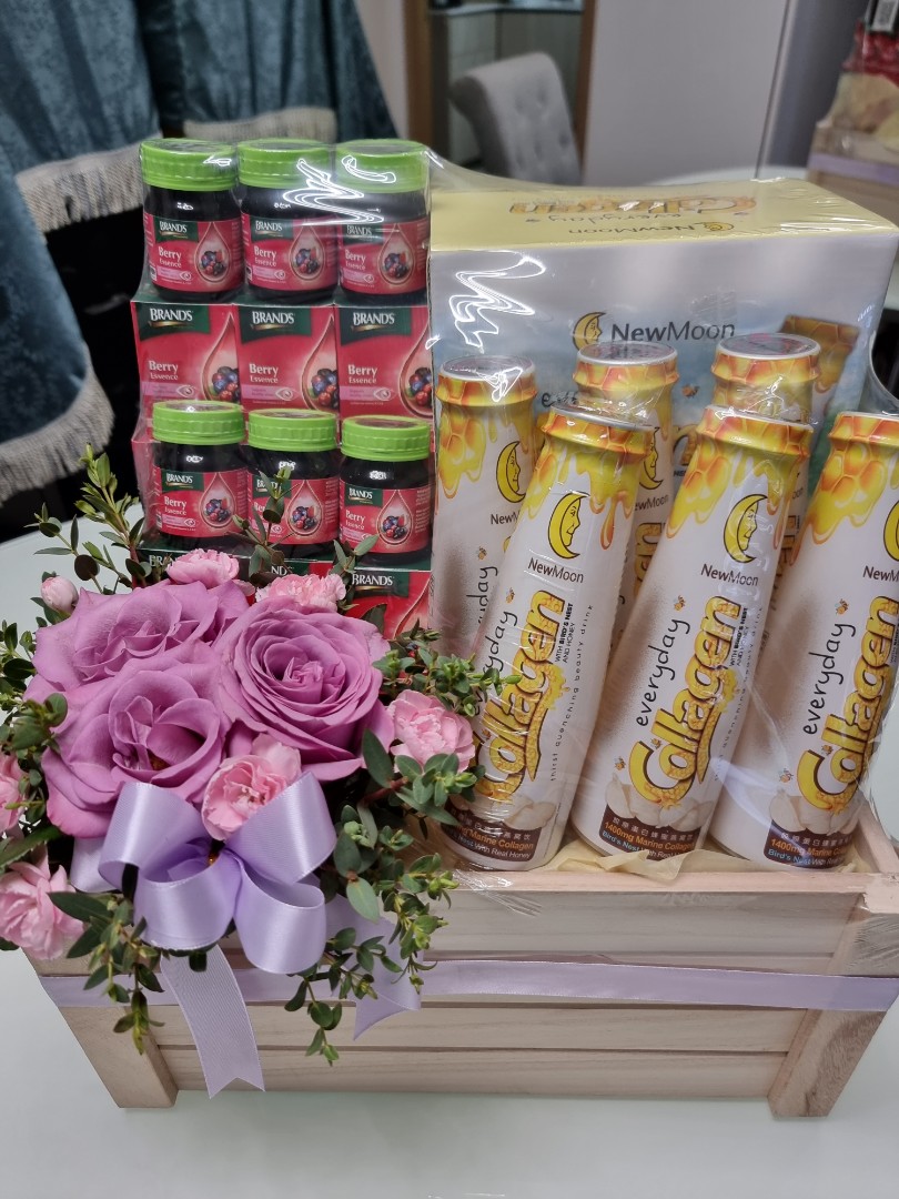 Brand New Get Well Soon Hamper with fresh flowers!, Food & Drinks, Gift