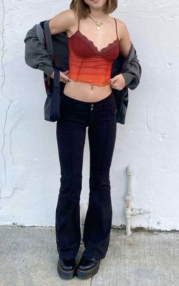 brandy melville black agatha jeans pants y2k low waisted jeans vintage  thrifted grunge style aesthetic inspo trendy pinterest brown 90s, Women's  Fashion, Bottoms, Jeans & Leggings on Carousell