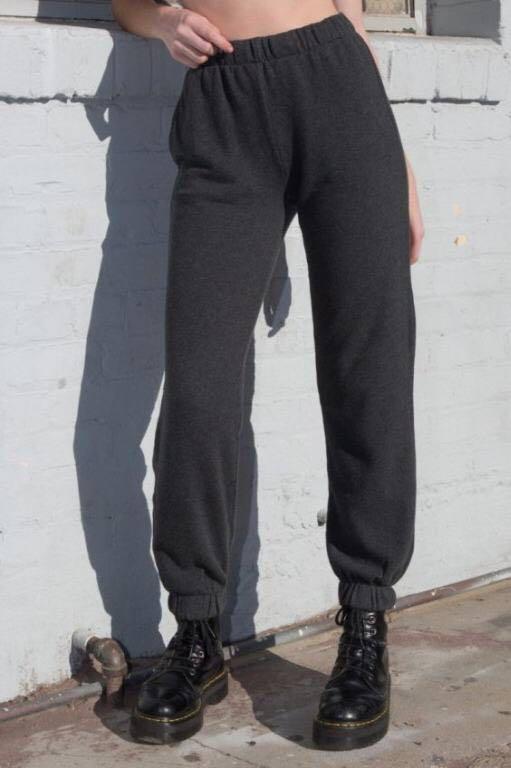 Brandy Melville Black Rosa Sweatpants Women s Fashion Bottoms Other Bottoms on Carousell