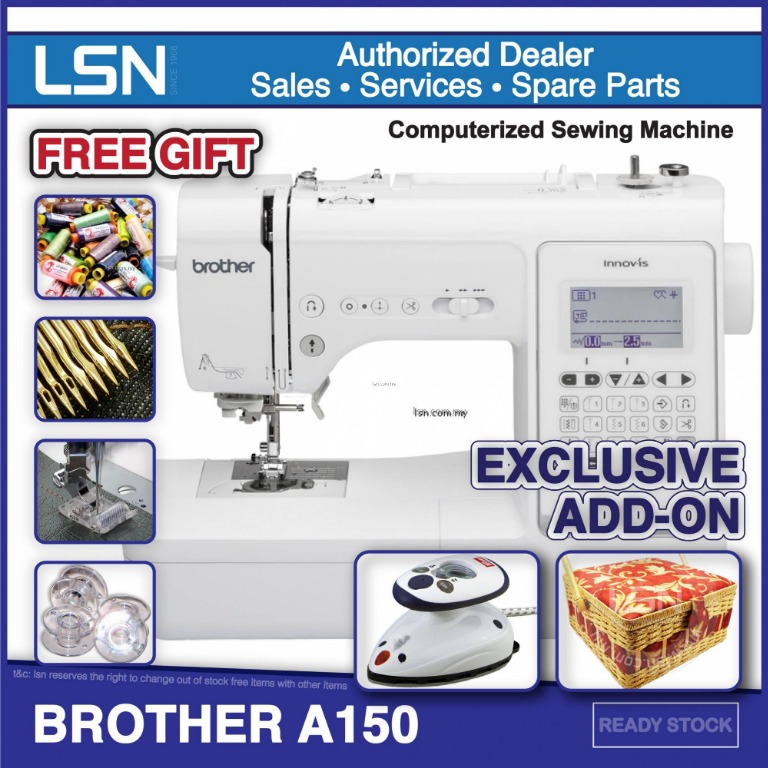 Brother InnovIs A150 Computerized Sewing Machine 150 Stitch Patterns
