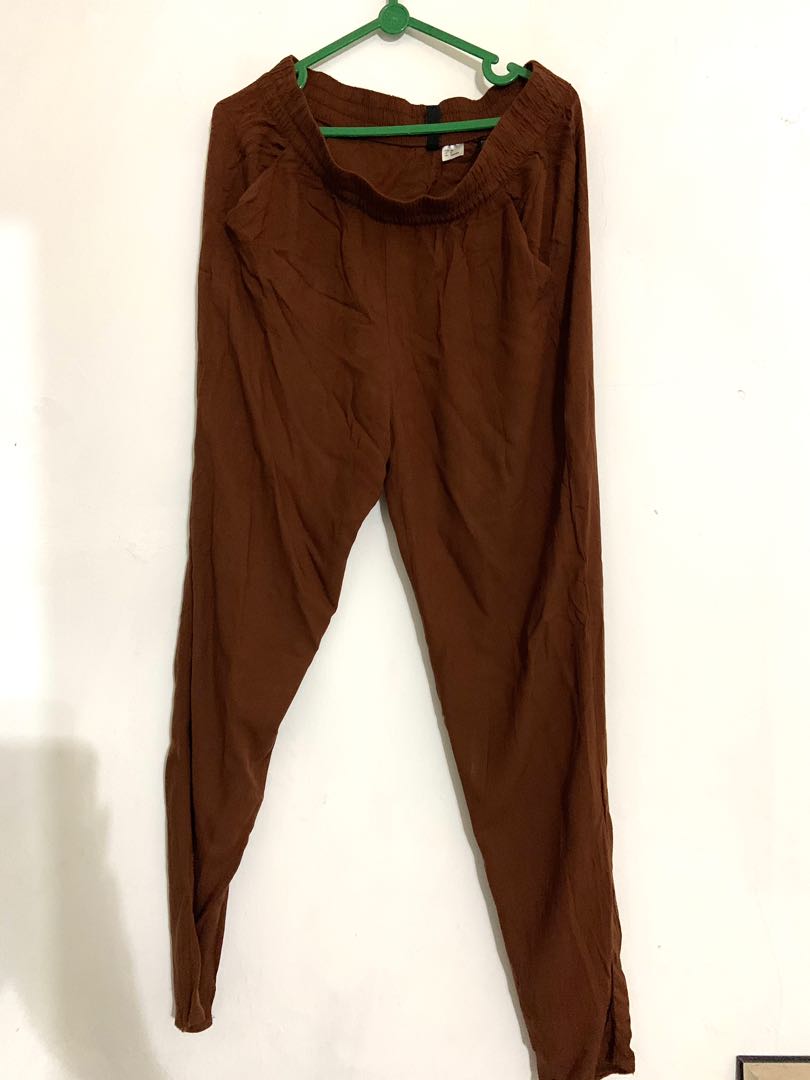 Brown Pants for Woman H\u0026M, Fesyen 