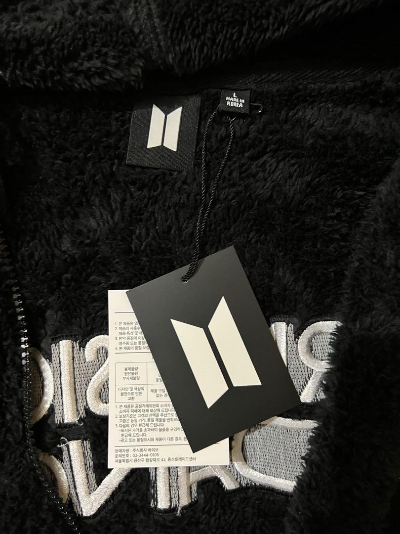 BTS PTD Fleece Zip Up Hoodie Black, Women's Fashion, Coats, Jackets and  Outerwear on Carousell
