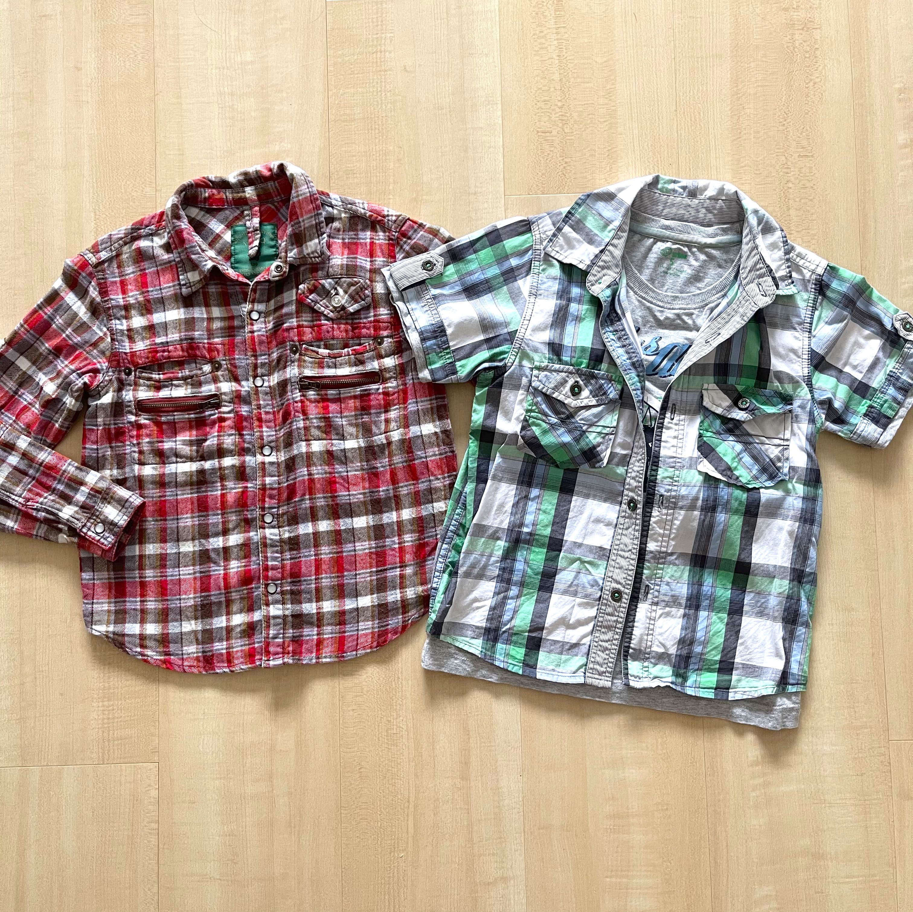 Bundle of 2 Checkered Shirts for Boys (size 120), Babies & Kids, Babies &  Kids Fashion on Carousell