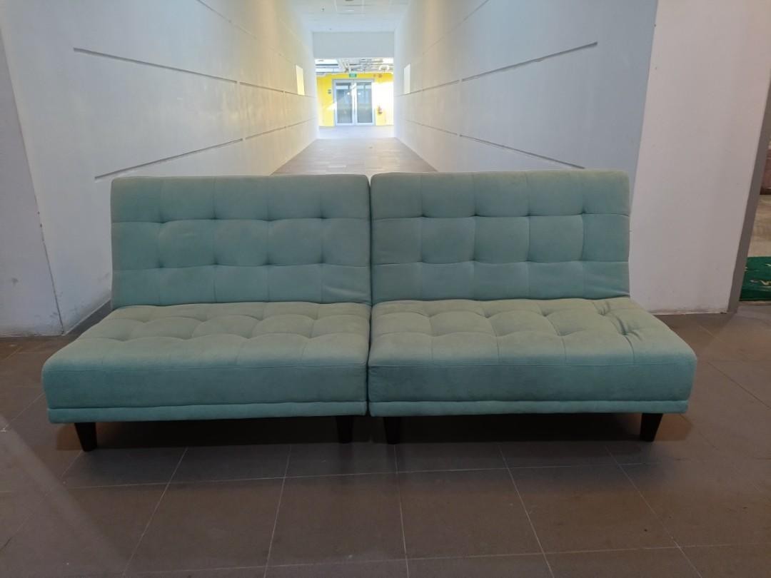 CASPER Sofa Bed in LIGHT TURQUOISE, Furniture & Home Living, Furniture