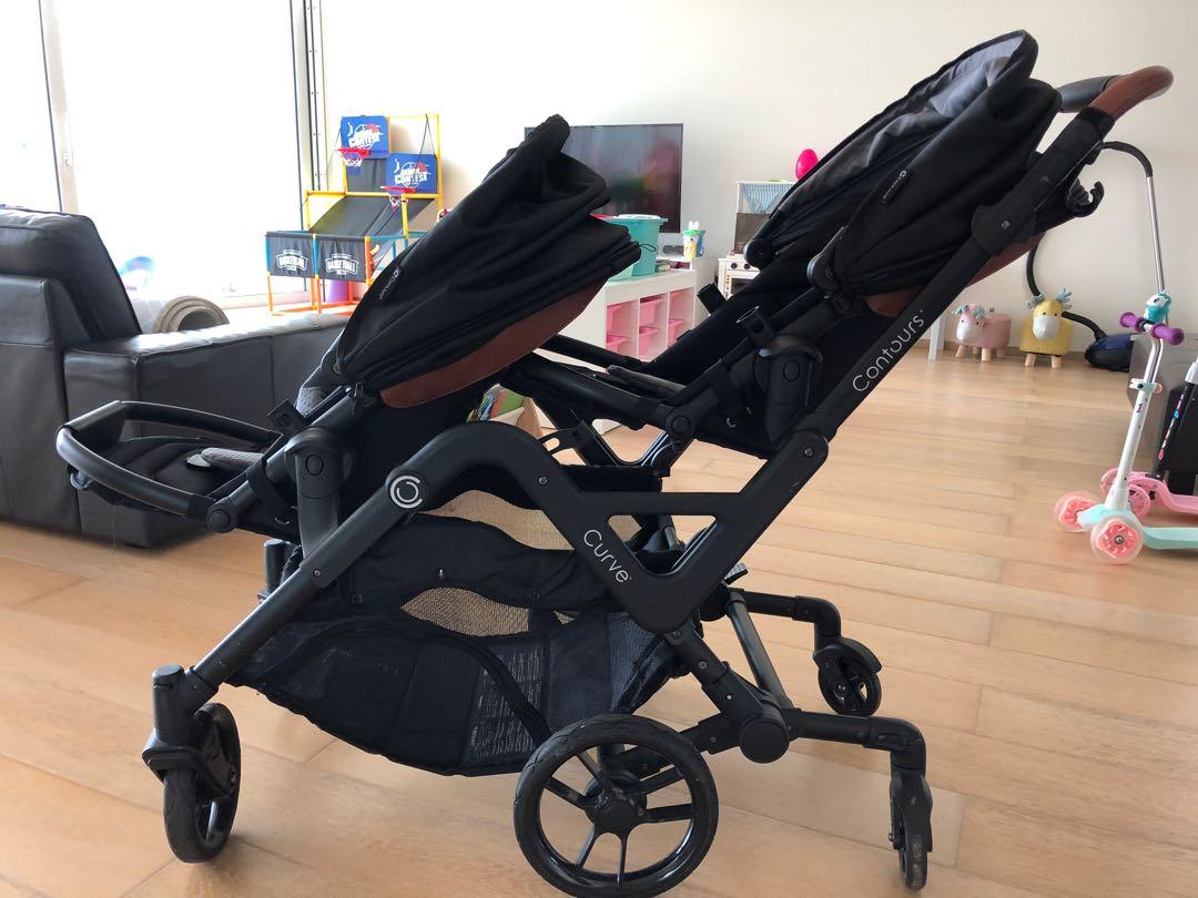 Contour Curve convertible tandem double stroller Babies Kids