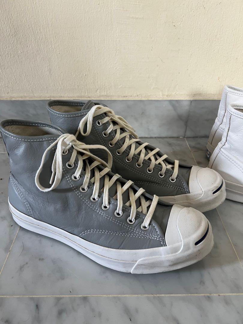 Converse jack Purcell grey leather hi us9