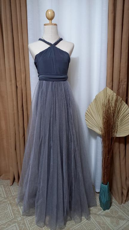Dark gray cheap infinity dress