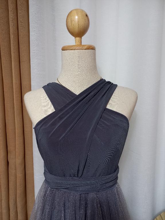 Dark gray store infinity dress
