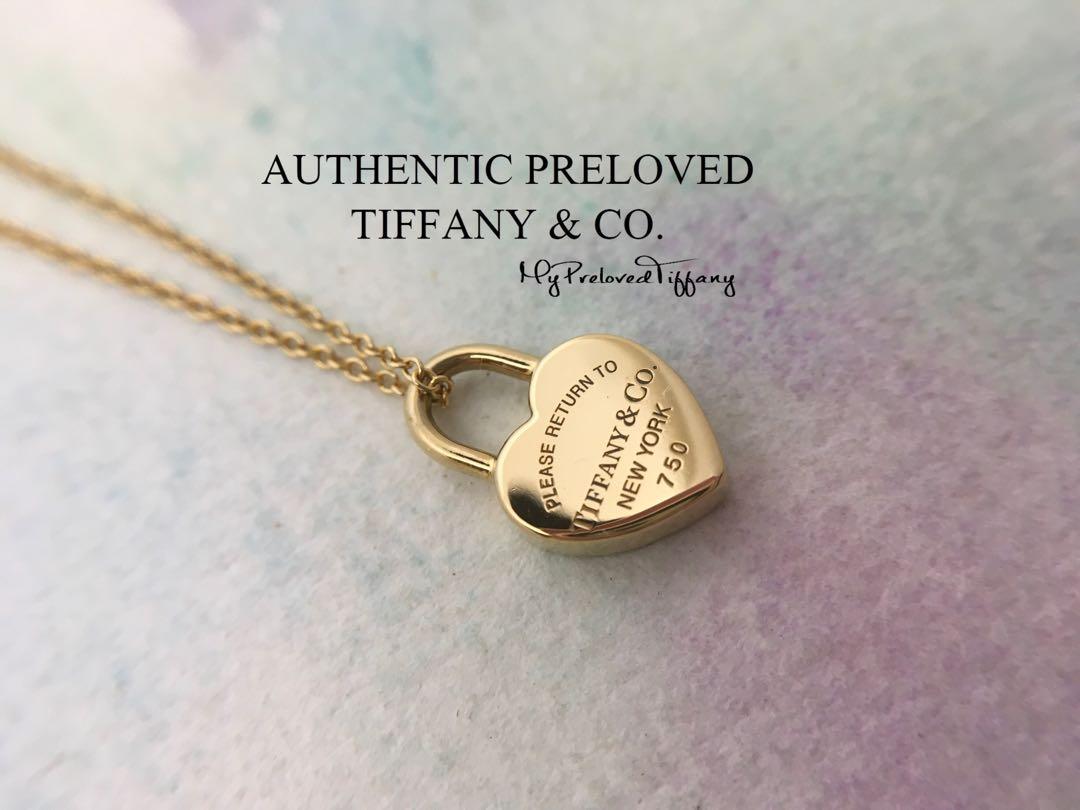 Gold heart tiffany necklace hotsell
