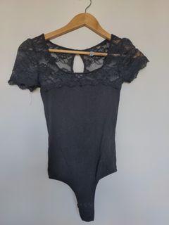Forever New size 4 Black Lace Unitard