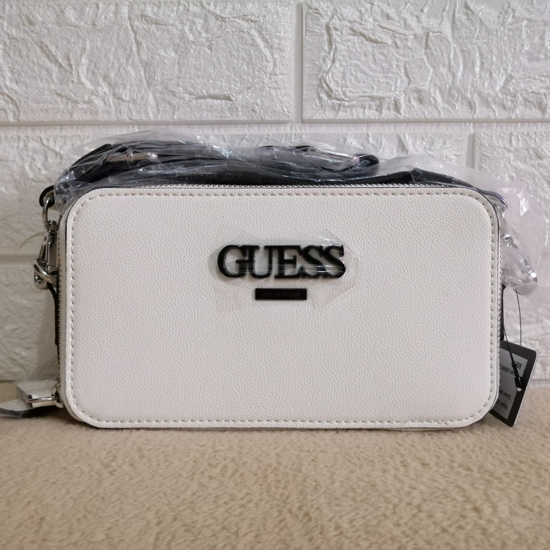 guess double zip sling bag