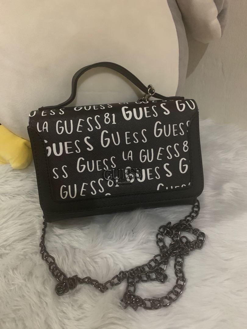 Guess signature chain sling bag Women s Fashion Bags Wallets