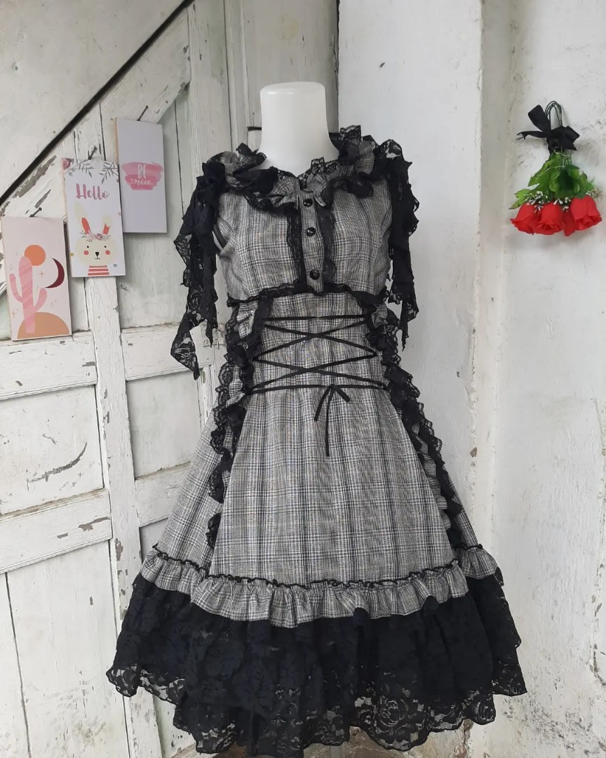 ゴスロリ十字フリルワンピース opf094 | 可愛い服量産型服通販