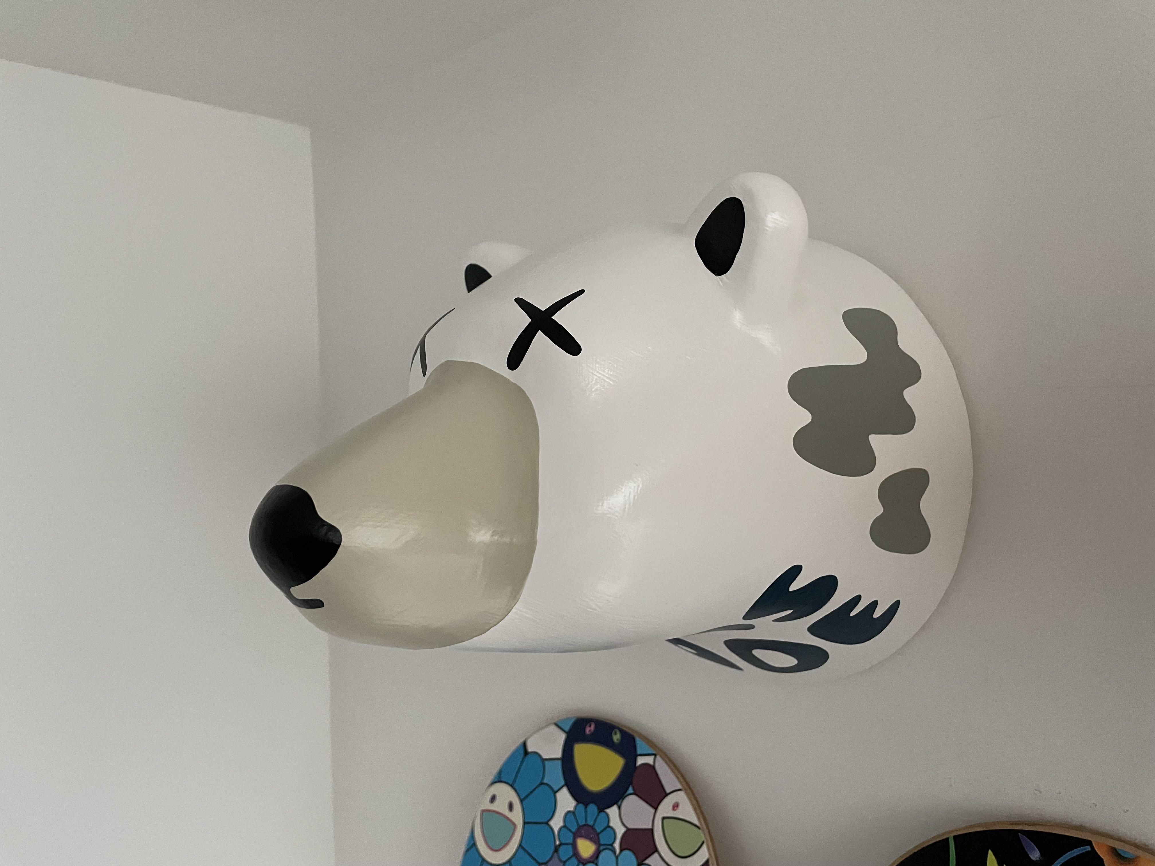 Kaws x Human Made Polar Bear Trophy Paper Mache Wall Display