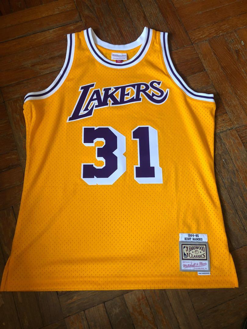 Lakers Kurt Rambis Mitchell and Ness Swingman Jersey kobe lebron