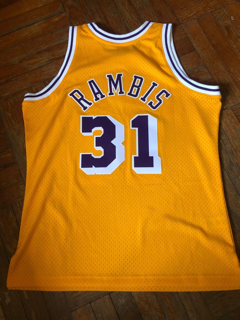 Lakers Kurt Rambis Mitchell and Ness Swingman Jersey kobe lebron