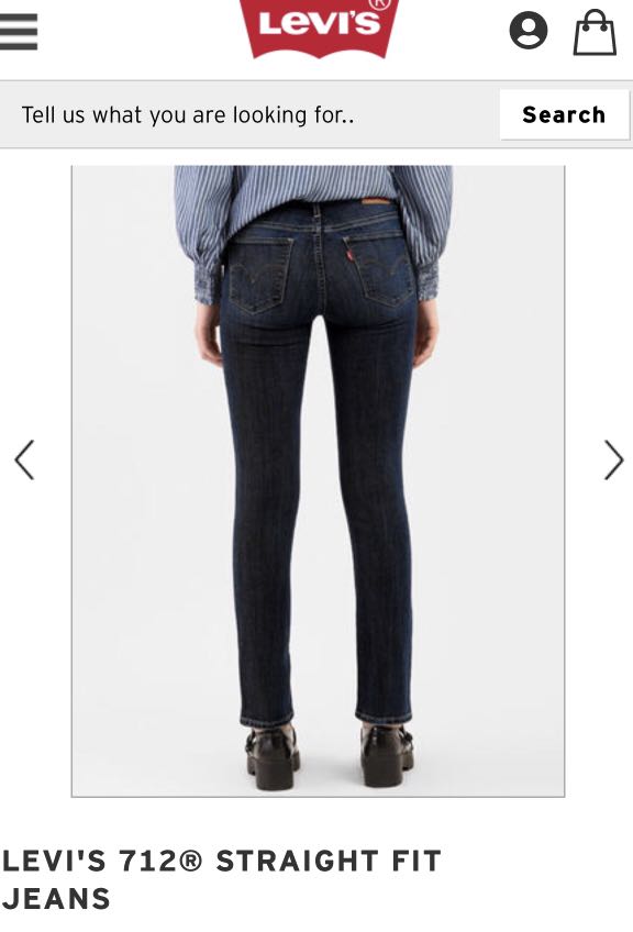 Levi's 712 Slim Straight Fit Jeans, Women's Fashion, Bottoms, Jeans \u0026  Leggings on Carousell