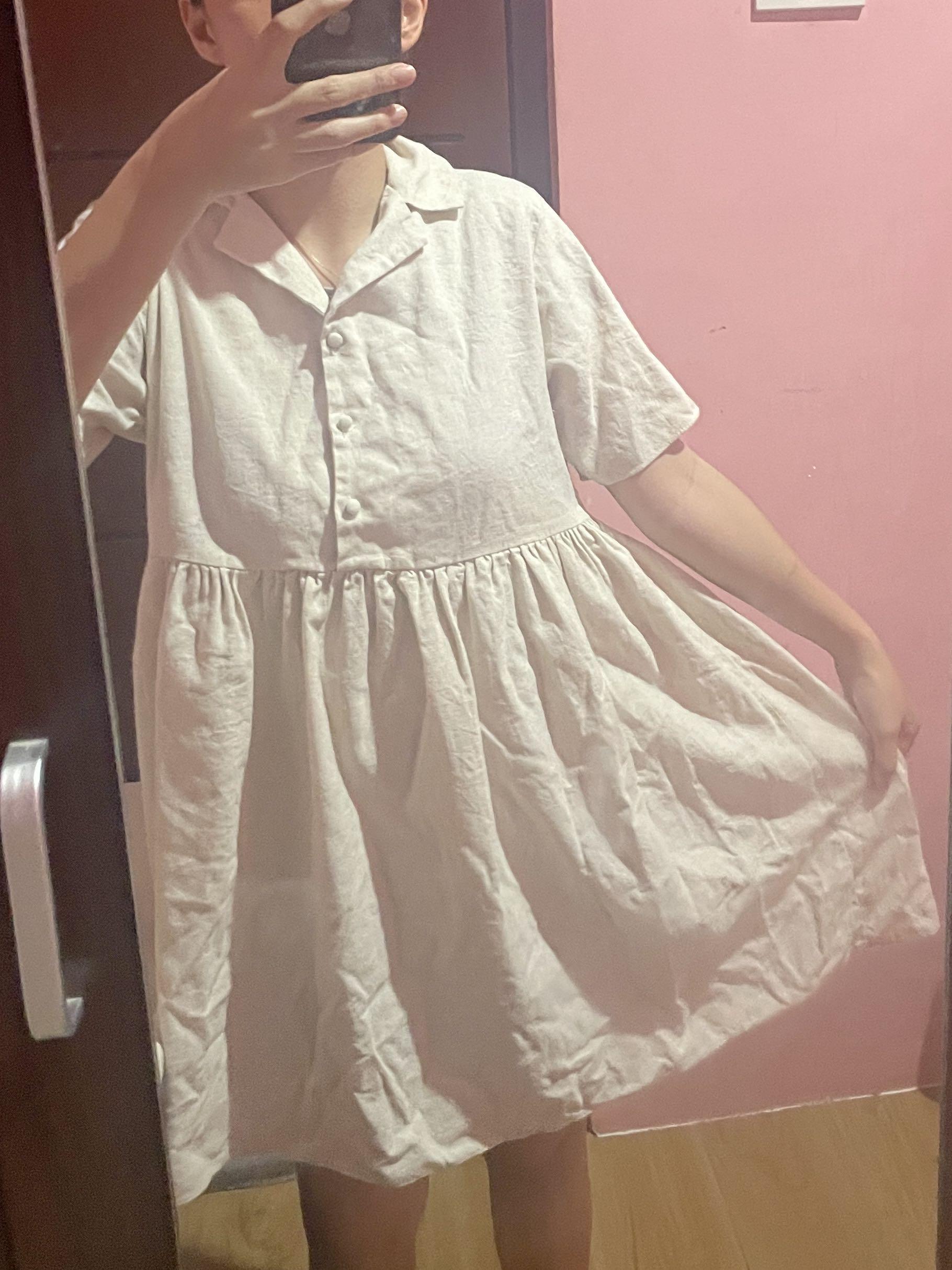 Linen babydoll dress, Women's Fashion, Dresses & Sets, Dresses on Carousell