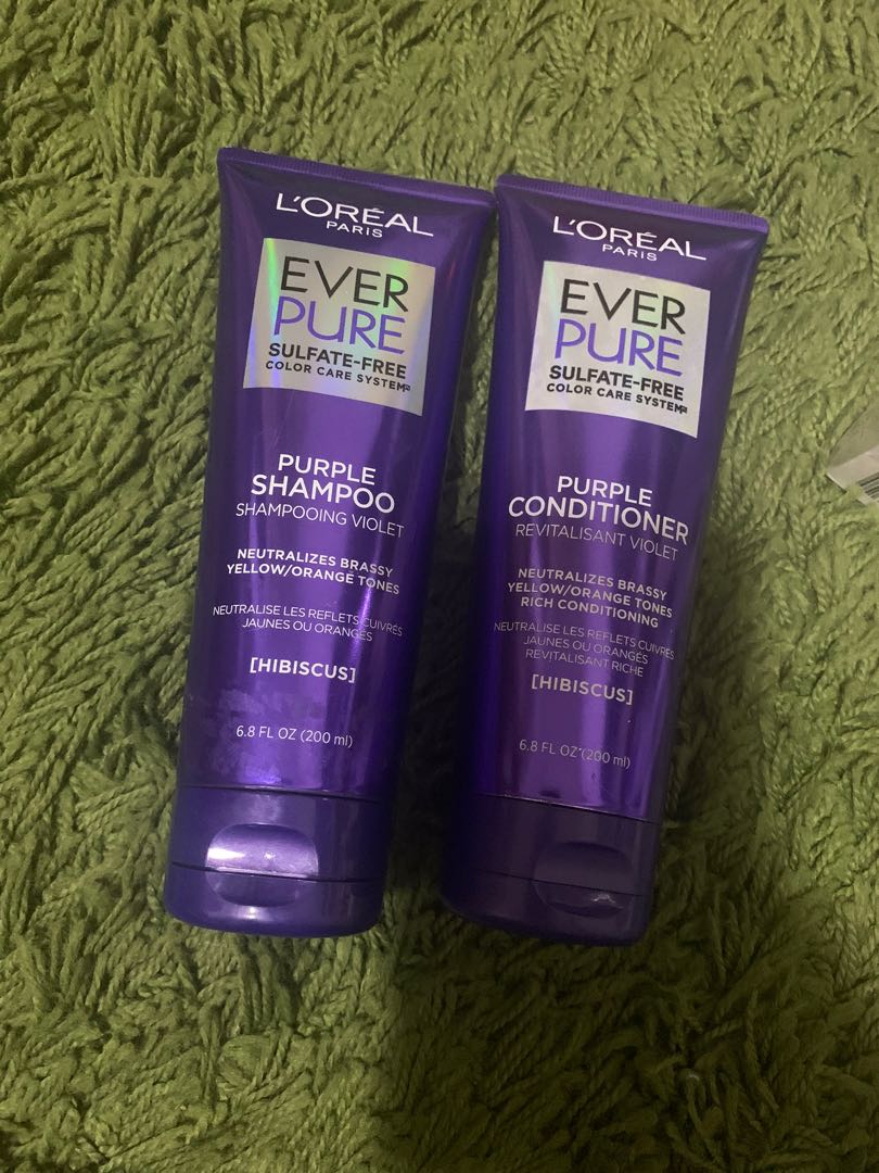 Loreal Purple Shampoo & Conditioner Bundle, Beauty & Personal Care