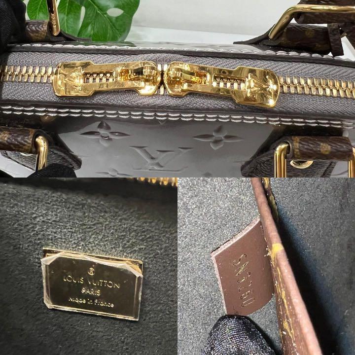 Louis Vuitton Alma Metallic Monogram Vernis BB Bitume Metallise Metallic  Gray in Patent Leather with Gold-tone - US