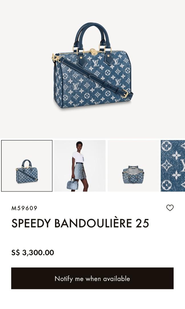 Louis Vuitton Speedy 25 Bandouliere Denim
