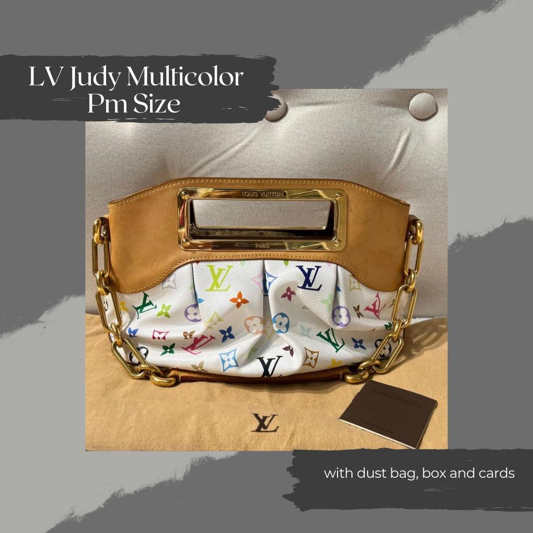 LV Judy Multicolor PM (Category: Luxury Bags & Wallets) located in Caloocan City. Submitted by thefancy101luxurymanila (Listing ID 1158840500, Image 1). Description: LV MULTICOLOR PM SIZE 🤍 Comes with dustbag, box and cards 🤍 Minimal signs of wear like watermarks but tolerable 🤍 Light honey patina 🤍 Rank AB 8.5/10 in EXCELLENT CONDITION 🤍 Hard to find item 🤍 Shiny gold hardwares.