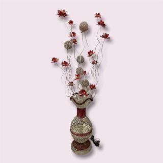 Metal Plants with Vase (comes with lights attached)