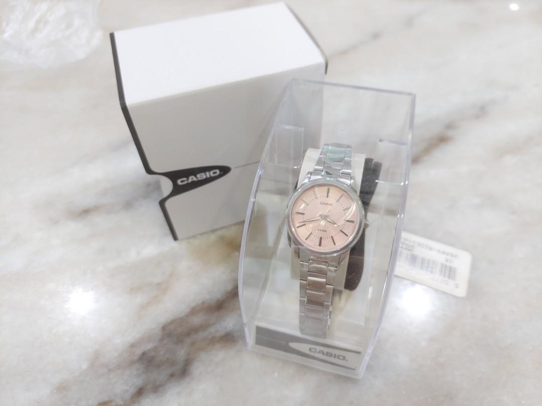 New Authentic Casio LTP 1303D 4A Silver Stainless Steel Band Women Watch