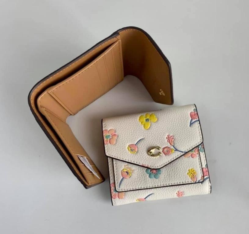 New Coach Original Wallet grained cow leather ivory Flora Special Pattern  WYN Collection Wallet For Women Come With Complete Set Suitable for Gift,  Women's Fashion, Bags & Wallets, Wallets & Card holders