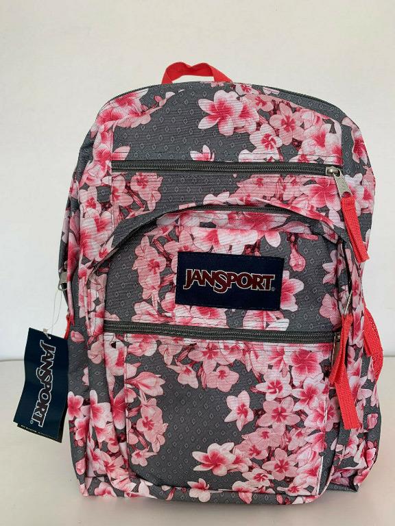 NEW JANSPORT BIG STUDENT DIAMOND PLUMERIA PINK SCHOOL TRAVEL BACKPACK BAG SALE Women s Fashion Bags Wallets Backpacks on Carousell