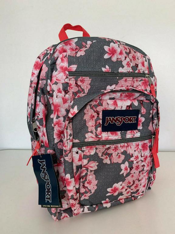 NEW JANSPORT BIG STUDENT DIAMOND PLUMERIA PINK