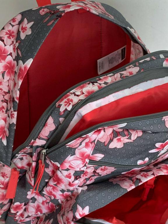 NEW JANSPORT BIG STUDENT DIAMOND PLUMERIA PINK SCHOOL TRAVEL