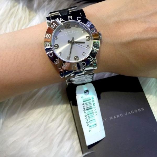 Marc jacobs clearance amy watch silver