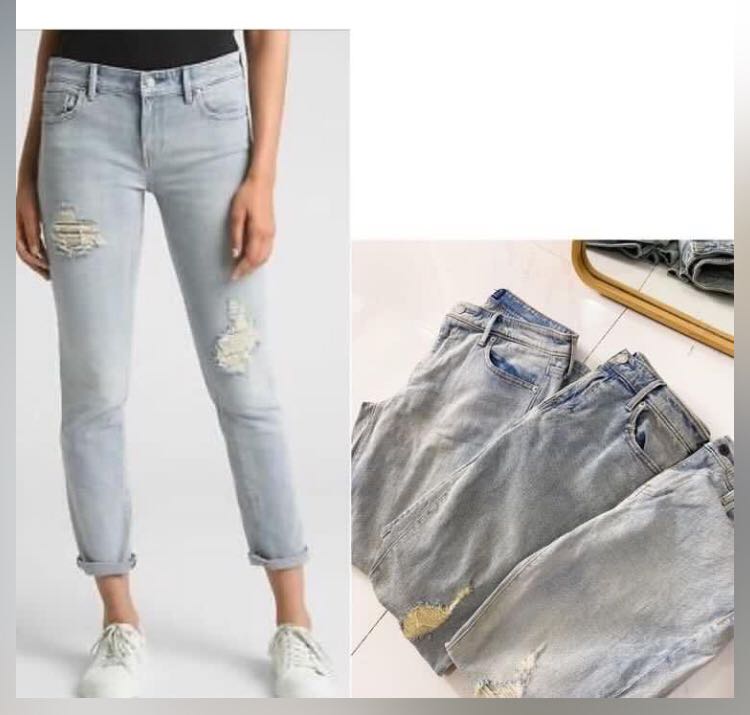 Old navy ripped jeans, Fesyen Wanita 