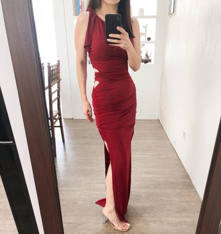 One Shoulder Party Dress, Fesyen Wanita 