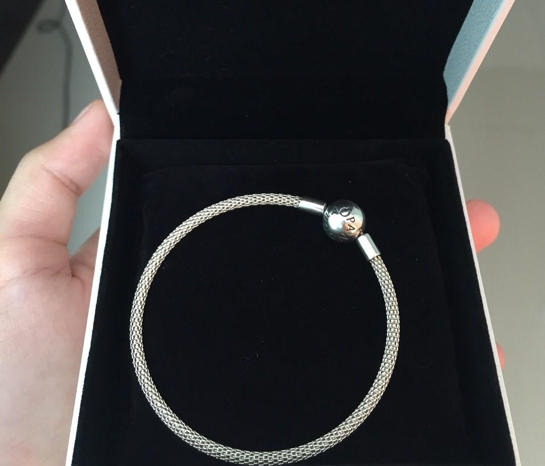 Pandora silver mesh bracelet (Category: Bracelets) located in Cabuyao City. Submitted by love.jewels (Listing ID 1158821913, Image 1). Description: ‼️limited time SALE Pandora Bracelet‼️ P1600-1800 ALL BRANDNEW NOT PRELOVED NOT SECOND-HAND FROM FACTORY FOR BRACELET 16-21 CM AVAILABLE SIZES FOR RING 5-10 AVAILABLE SIZES.