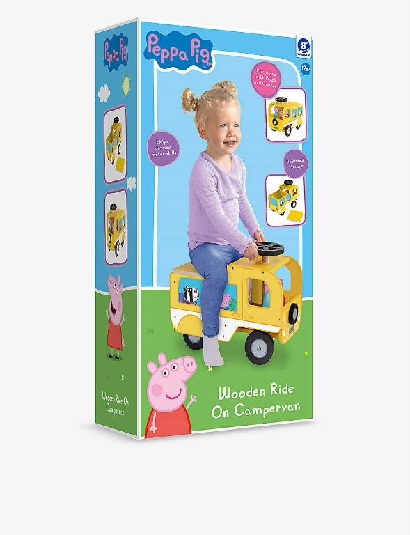 Peppa Pig wooden campervan ride on, Hobbies & Toys, Toys & Games on