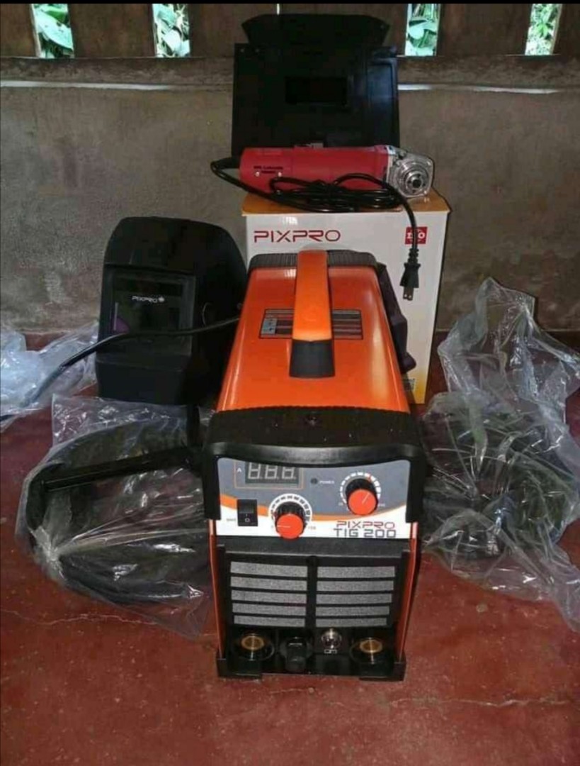 Pixpro 2 in 1 portable welding machine TIG/SMAW. Pixpro angle grinder
