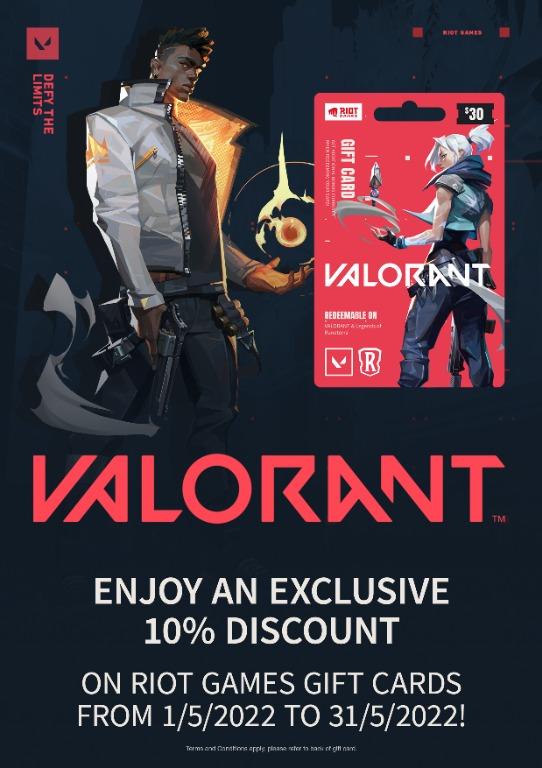 Riot Games Valorant 60 card, Video Gaming, Gaming Accessories, Game