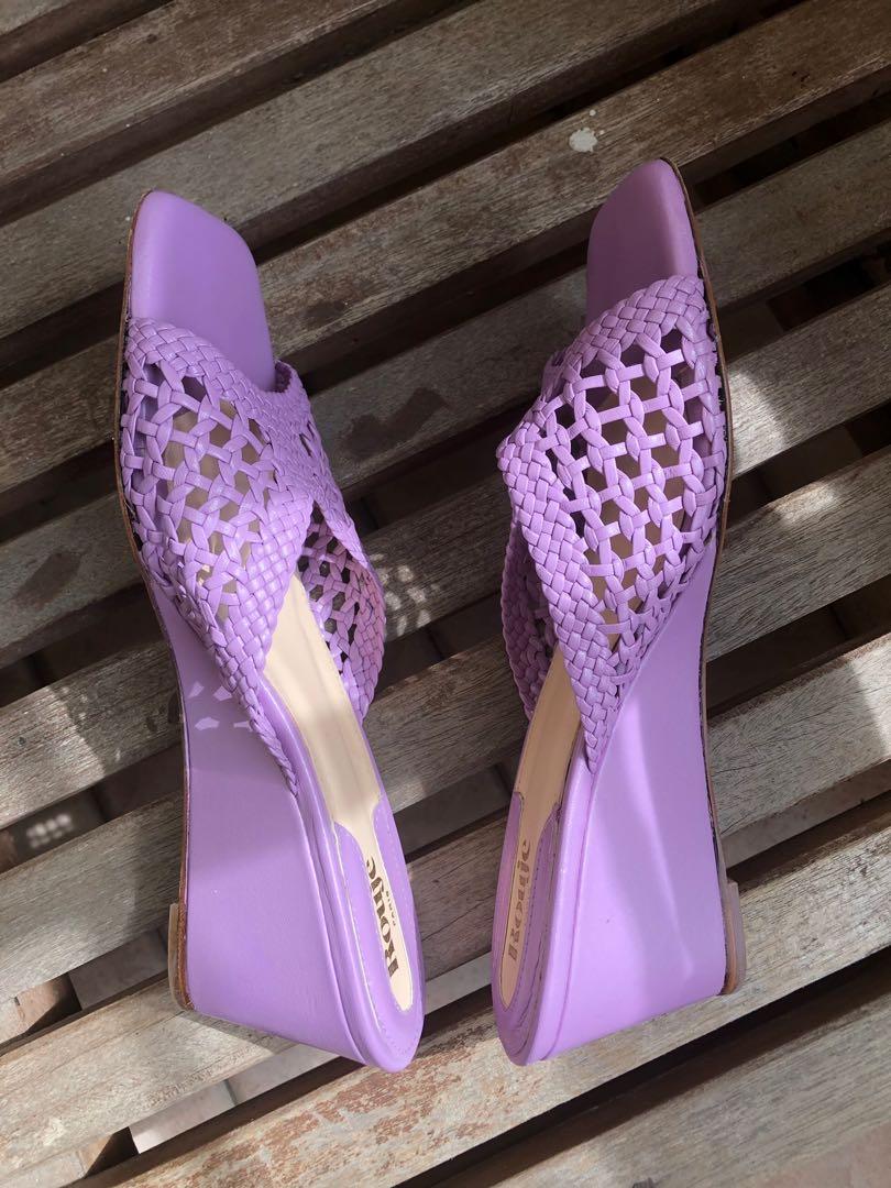 Mauve wedge heels on sale