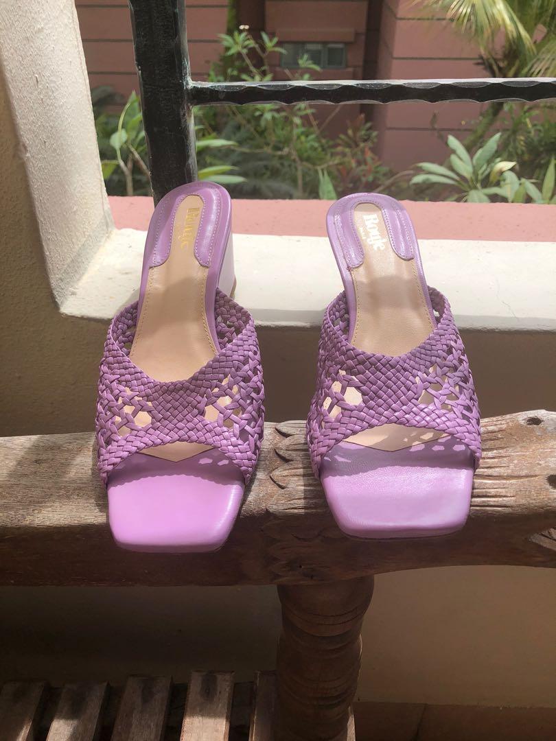 Rouje Joella wedge mules in purple Women s Fashion Footwear