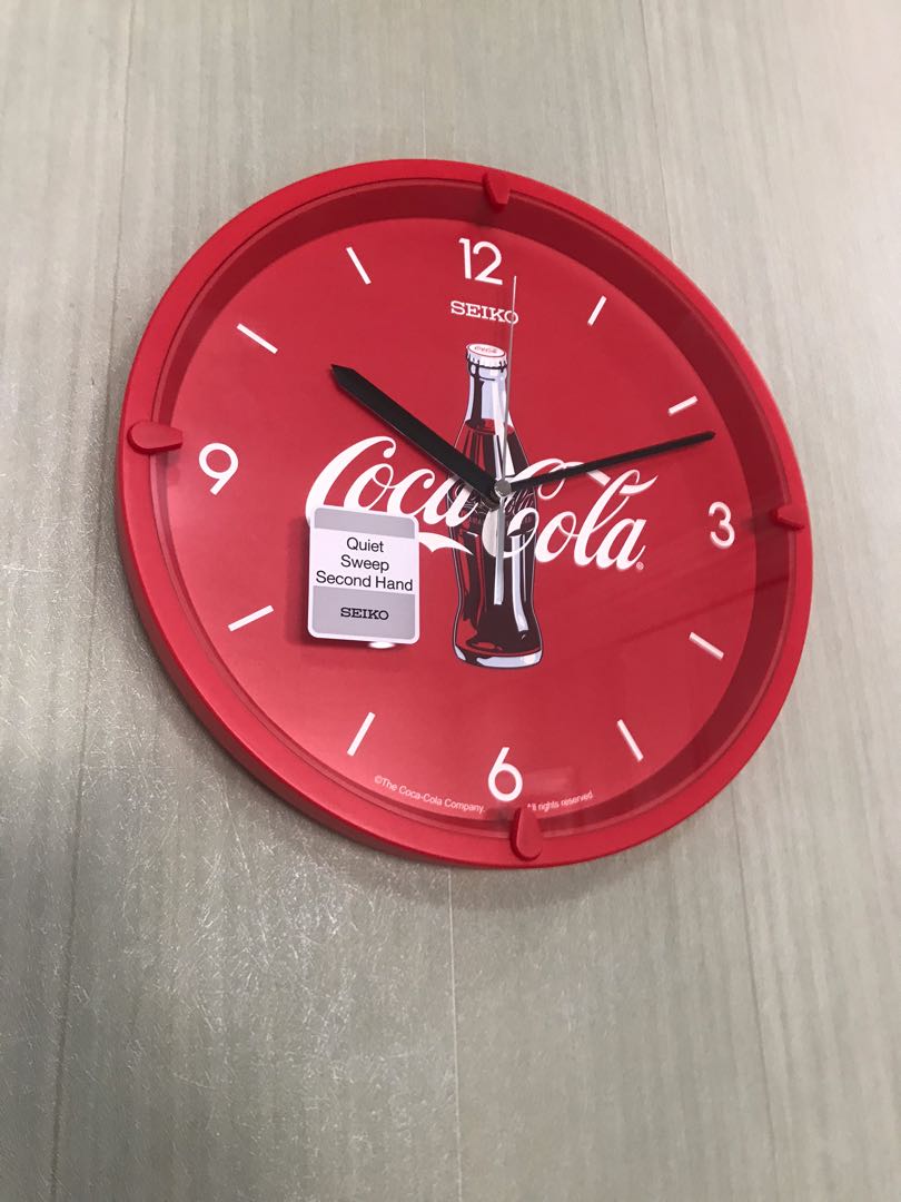 Seiko Limited Edition Coca-cola Wall Clock QHA901R, Furniture & Home  Living, Home Decor, Clocks on Carousell