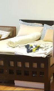 Solid Mahogany Wood Queen Bed Frame