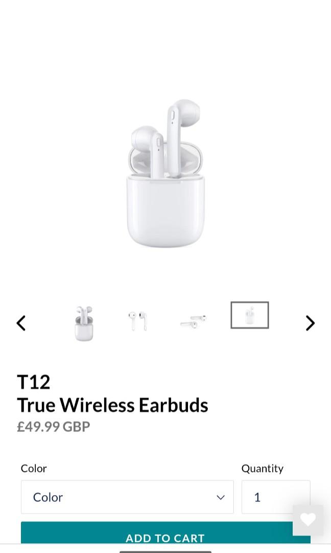 T12 True wireless stereo earbuds Audio Earphones on Carousell
