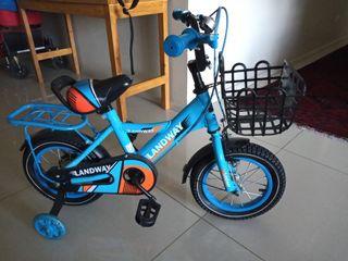 Toddler bicycle with training wheels